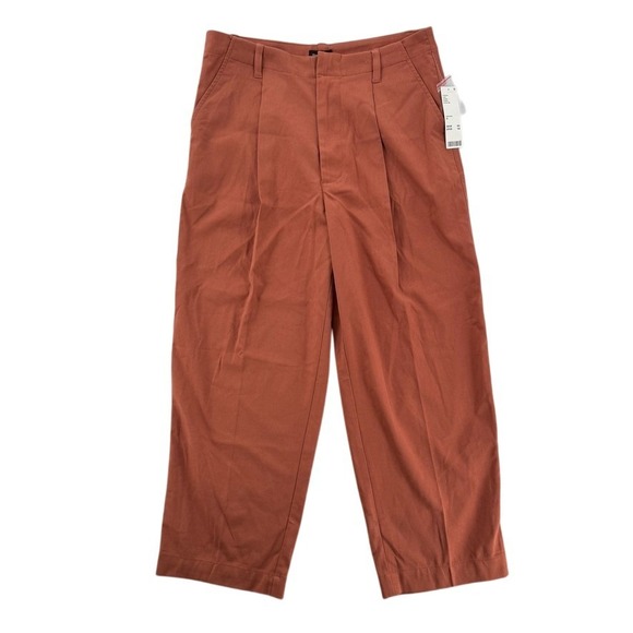 Standard Cloth Pants Mens 32 Cedar Brown Cropped Trousers Modern Fit Flat NWT - Picture 1 of 9